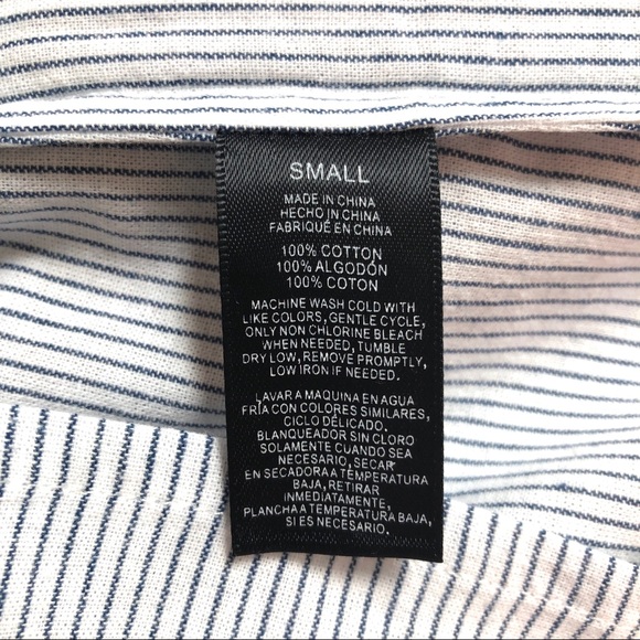 Sam Edelman Cotton Striped Embroidered Top Size S - Picture 10 of 10